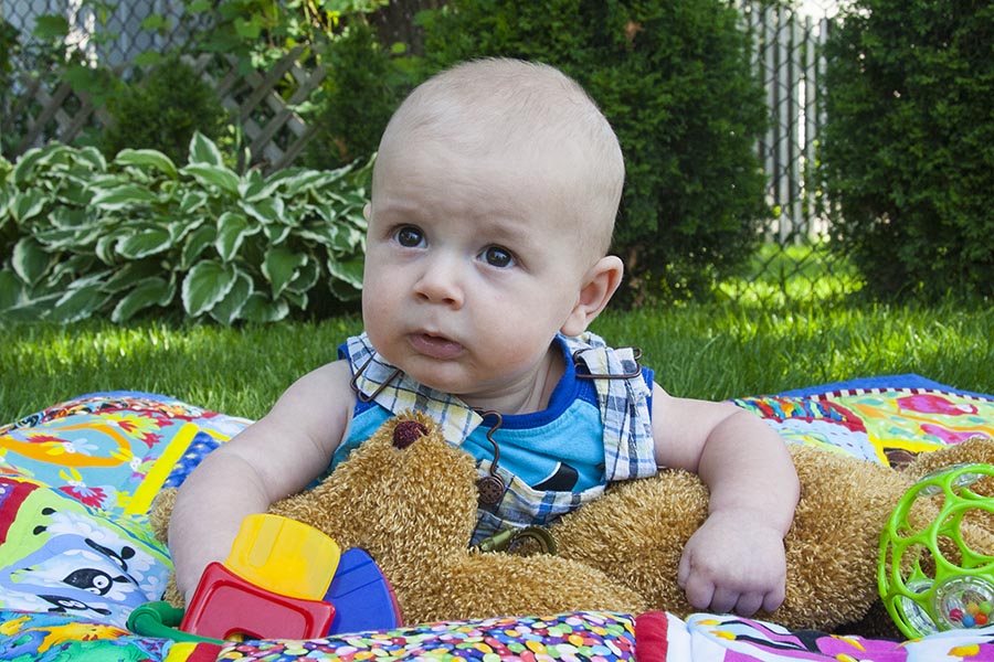 Elliot in the Backyard